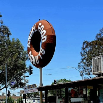 Angel Food Donuts - Sign on Long Beach Boulevard - Bakeries Near Me - Long Beach, California