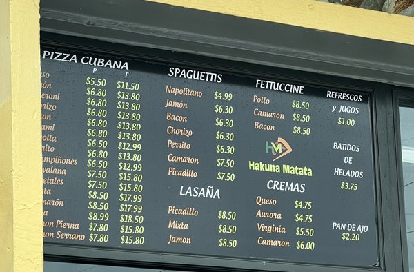 Hakuna Matata Pizza Cubana by null