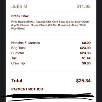 Chipotle Mexican Grill - order from last week - Mexican Near Me - Cranberry Township, Pennsylvania Chipotle Mexican Grill - order from last week - Mexican Near Me - Cranberry Township, Pennsylvania