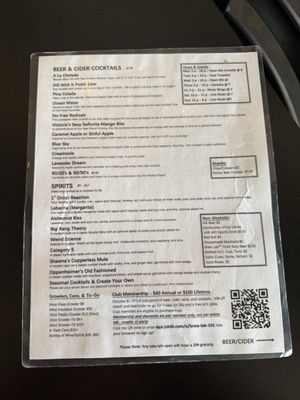 Menu photo 2 Brew Lab Beer & Cider Albuquerque, NM Menu photo 2 Brew Lab Beer & Cider Albuquerque, NM