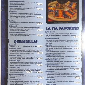 La Tias - a menu for a mexican restaurant - Mexican Near Me - Tompkinsville, Kentucky La Tias - a menu for a mexican restaurant - Mexican Near Me - Tompkinsville, Kentucky