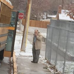 Brown Bus Co Inc-Nampa - Drivers who stand by their buses, in front of the schools, smoking.