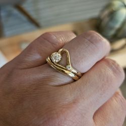 Lane Mitchell Jewelers - Repaired diamond engagement ring pair.