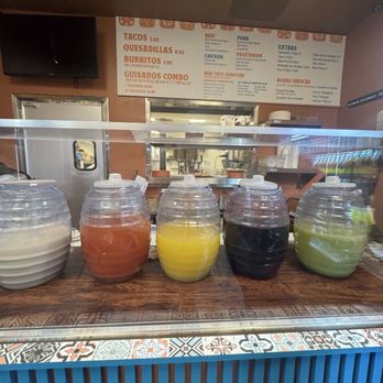 Cazuelas Taqueria - Aguas frescas station - Mexican Near Me - Brea, California Cazuelas Taqueria - Aguas frescas station - Mexican Near Me - Brea, California