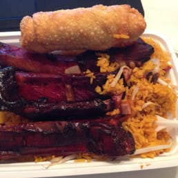 BBQ spareribs w/ egg roll and pork fried rice. $7.75 BBQ spareribs w/ egg roll and pork fried rice. $7.75