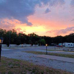 Tiki Village Mobile Park - Across RV section at sunset