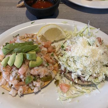 Lo Mejor De Jalisco - Shrimp 81. Tostada Camaron 140. Sope shredded beef. Both were Bomb!!! - Mexican Near Me - Santa Maria, California Lo Mejor De Jalisco - Shrimp 81. Tostada Camaron 140. Sope shredded beef. Both were Bomb!!! - Mexican Near Me - Santa Maria, California