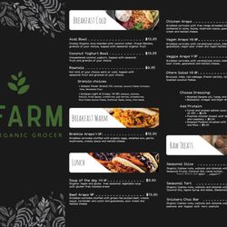 oFarm Organic Grocers - OFarm Menu