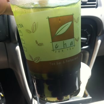Cha For Tea - Green Apple Green Tea with Boba - Coffee & Tea Near Me - Irvine, California