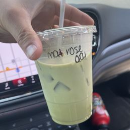 Rose Matcha Rose Latte (Organic) sub oat milk