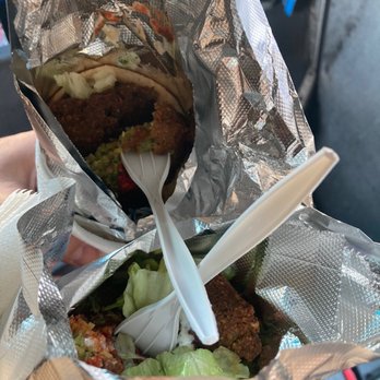 King Halal - Cube falafel sandwich. - Street Vendors Near Me - Astoria, New York