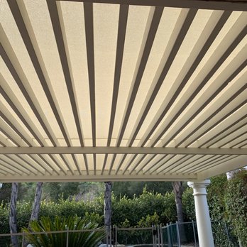 Shade Sails - Got Shade Now - Installed trellis cover - much better solution to the slide wire I thought I wanted - Shades & Blinds Near Me - Woodland Hills, California Shade Sails - Got Shade Now - Installed trellis cover - much better solution to the slide wire I thought I wanted - Shades & Blinds Near Me - Woodland Hills, California