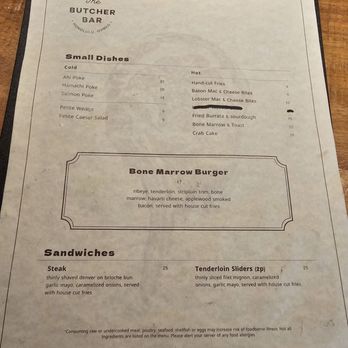 The Butcher Bar - Menu - Steakhouses Near Me - Honolulu, Hawaii