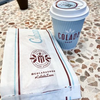Colada Shop - A drink and a pastry - love the packaging! - Cocktail Bars Near Me - Fairfax, Virginia
