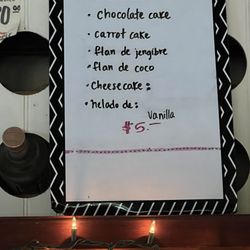 Palmas Café - Dessert menu
