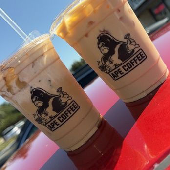 Ape Coffee - Monkey business and vanilla latte - Coffee & Tea Near Me - Orange, California Ape Coffee - Monkey business and vanilla latte - Coffee & Tea Near Me - Orange, California