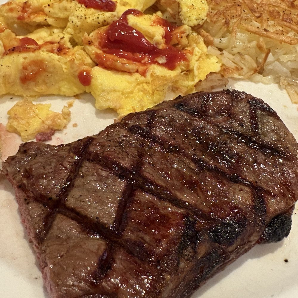 The Brass Fork - Steak and eggs with hashbrowns - Cafes Near Me - Las Vegas, Nevada