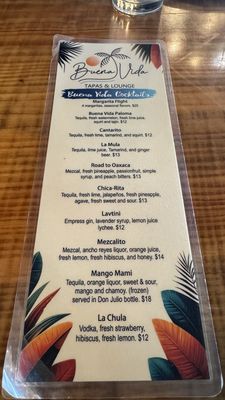 Menu photo 7 Buena Vida Tapas Lounge Bakersfield, CA