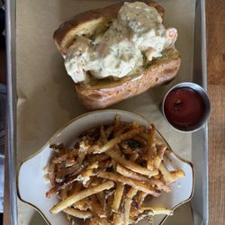 Shrimp roll and fries