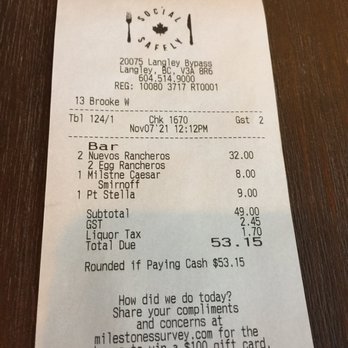 Milestones Restaurants - Not inexpensive, but recently there seems to be better value. - Bars Near Me - Langley, British Columbia Milestones Restaurants - Not inexpensive, but recently there seems to be better value. - Bars Near Me - Langley, British Columbia