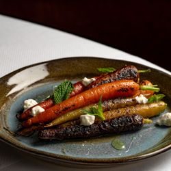 A.R. Valentien - Charred Heirloom Carrots, Goat Cheese, Mint