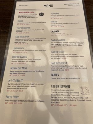 Menu photo 3 OakFire Pizza And Brewing Belton, TX Menu photo 3 OakFire Pizza And Brewing Belton, TX