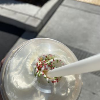 Starbucks - Sugar cookie almond milk frap Holiday special... - Coffee & Tea Near Me - Eastvale, California Starbucks - Sugar cookie almond milk frap Holiday special... - Coffee & Tea Near Me - Eastvale, California