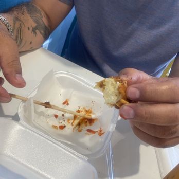 Viet Street - Corn dog: just potato and cheese not even melted - Bubble Tea Near Me - Houston, Texas Viet Street - Corn dog: just potato and cheese not even melted - Bubble Tea Near Me - Houston, Texas