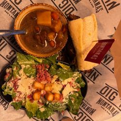 Montana's - Wrap and soup with salad