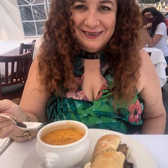 Madeline's - Beef Melt sandwich & Tomato Soup for lunch. - New American Near Me - Cambria, California Madeline's - Beef Melt sandwich & Tomato Soup for lunch. - New American Near Me - Cambria, California