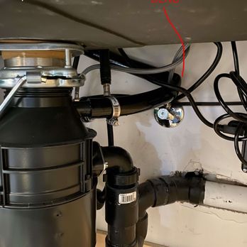 PipeX Plumbing - The bent hose that was causing the dishwasher liquid to flow out of the air-gap - Plumbing Near Me - Palo Alto, California