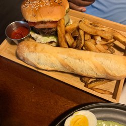 Morgan's On the Danforth - The Morgan Burger with fresh cut thick fries.