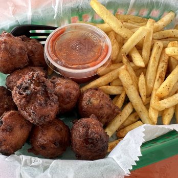 Everglades Gator Grill - Conch fritters with a tasty sauce. - American Near Me - Homestead, Florida
