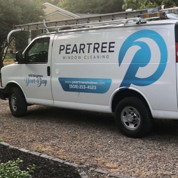 Peartree Window Cleaning - our work van at job site. - Window Washing Near Me - Hyannis, Massachusetts Peartree Window Cleaning - our work van at job site. - Window Washing Near Me - Hyannis, Massachusetts