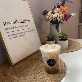 525 COFFEE CO. - Iced White chocolate latte with almond milk - Coffee & Tea Near Me - Fullerton, California