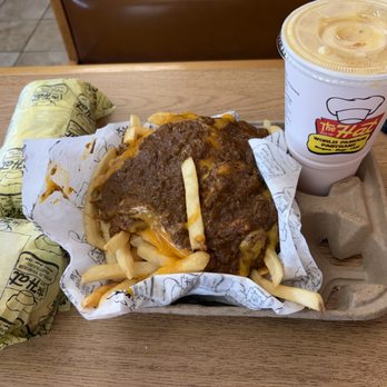 The Hat - Chili Cheese Fry $10.59, Cheeseburger $6.25, Pastrami Dip $12.60, Large Drink $3.29 (Not incl tax, prices as of May 2026) - Sandwiches Near Me - Monterey Park, California