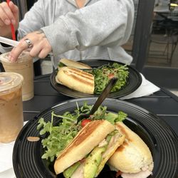 The Vine Street Deli - Turkey Pesto Sandwich / served with house salad