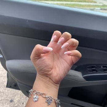 Luvish Nails Lounge - my almond nude ombré nail set. nail tech was a perfectionist. - Nail Salons Near Me - Houston, Texas