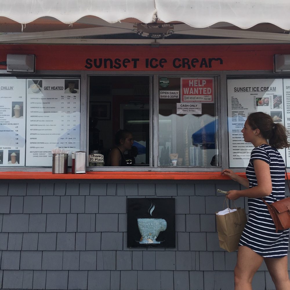 Sunset Ice Cream and Cappuccino - a woman in a striped dress - Coffee & Tea Near Me - Kitty Hawk, North Carolina Sunset Ice Cream and Cappuccino - a woman in a striped dress - Coffee & Tea Near Me - Kitty Hawk, North Carolina