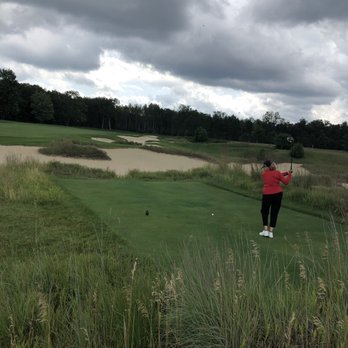 Forest Dunes - Rugged sand dune areas on the tee at Hole # 1. - Golf Near Me - Roscommon, Michigan