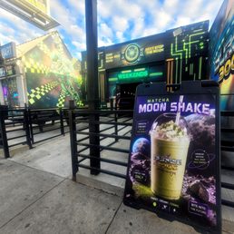 New Matcha Moon Shake advertised at storefront