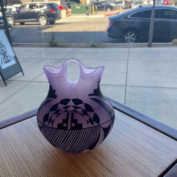 Gallery Hózhó at Hotel Chaco - Blown glass wedding vase by Ira Lujan. - Art Galleries Near Me - Albuquerque, New Mexico
