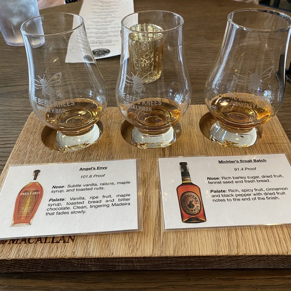 My whiskey flight selection. Yum! My whiskey flight selection. Yum!
