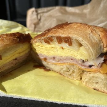 Annie's Sweet Oven - Ham, Egg, and cheese on a croissant. - Coffee & Tea Near Me - Sylmar, California