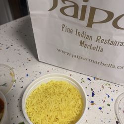 Jaipur Purple Indian Restaurant - We asked and paid for boiled white rice and was told Pilar rice is better even though not what we wanted.