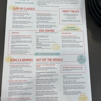 Eggs Up Grill - January 2025 Menu 1/2 - Coffee & Tea Near Me - Athens, Alabama
