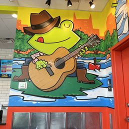 a frog playing a guitar a frog playing a guitar