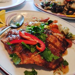 Fish Tamarind - A crispy, thin filet deep fried and sauced up. It's a bit... jerky-like. Would order again, sure. Fish Tamarind - A crispy, thin filet deep fried and sauced up. It's a bit... jerky-like. Would order again, sure.