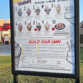Ice Box Creamery - Easy to read menu at the drive-thru. - Ice Cream & Frozen Yogurt Near Me - Fort Worth, Texas Ice Box Creamery - Easy to read menu at the drive-thru. - Ice Cream & Frozen Yogurt Near Me - Fort Worth, Texas