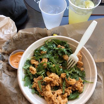 NuvoTaco - Calamari and Arugula with spicy aioli! FTW!! - Mexican Near Me - Durham, North Carolina